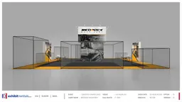 40x40 Island booth design by Exhibit-Rentals